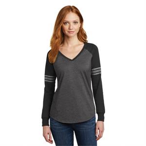 District Women&apos;s Game Long Sleeve V-Neck Tee.