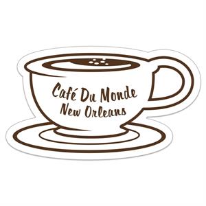 Cup &amp; Saucer Vinyl Die Cut Medium Stock Magnet