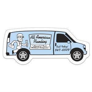 Delivery Van Vinyl Die Cut Medium Stock Magnet