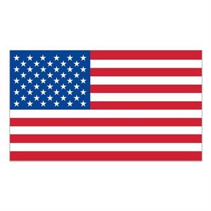 White Vinyl U.S. Flag Removable Adhesive Decal (1 7/16&quot;x2