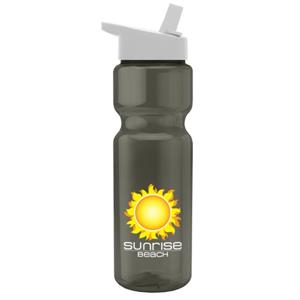 28 oz. Transparent Bottle with Flip Straw Lid - Digital