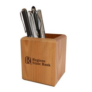 Hardwood Pen &amp; Pencil Cup