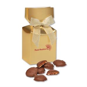 Pecan Turtles in Gold Premium Delights Gift Box