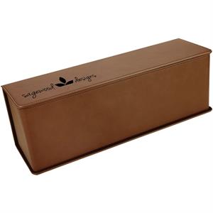Leatherette Wine Box - Dark Brown