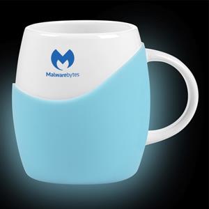 14 oz ceramic Rotunda Mug w/ Glow silicone grip