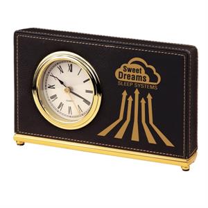 Leatherette Rectangle Clock