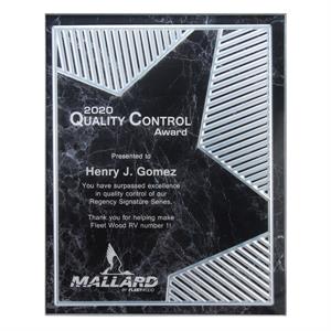 Grooved Brilliance Acrylic Plaque - Black