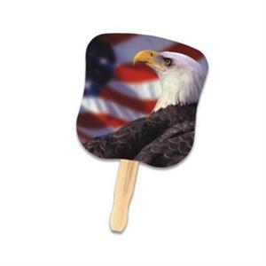 Stock Design Hand Fan-Bald Eagle/Us Flag