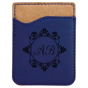 Leatherette Phone Wallet - Blue