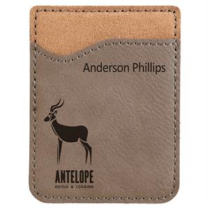 Leatherette Phone Wallet - Gray