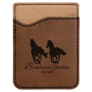 Leatherette Phone Wallet - Dark Brown