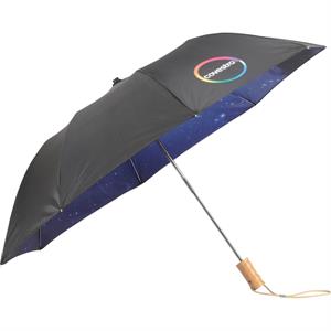 46&quot; Clear Night Sky Auto Open Folding Umbrella