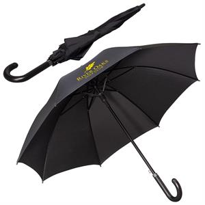 Leeman™ 48&quot; Executive Umbrella with Curved Faux Leather H...