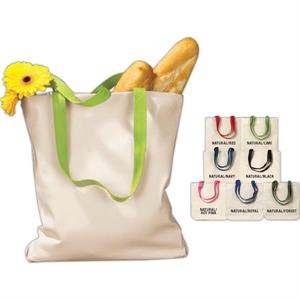BAGedge 12 oz. Canvas Tote with Contrasting Handles
