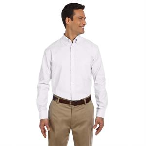 Harriton Men&apos;s Long-Sleeve Oxford with Stain-Release