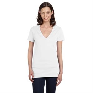 Bella+Canvas Ladies&apos; Jersey Short-Sleeve Deep V-Neck T-Shirt