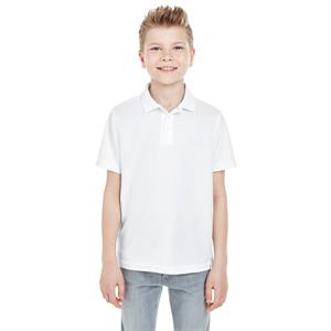 UltraClub Youth Cool &amp; Dry Mesh Pique Polo