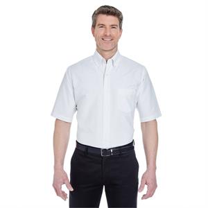 UltraClub Men&apos;s Classic Wrinkle-Resistant Short-Sleeve Ox...
