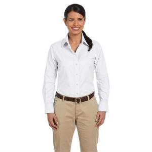 Harriton Ladies&apos; Long-Sleeve Oxford with Stain-Release