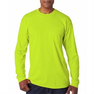 Bayside Adult Long-Sleeve T-Shirt with Pocket