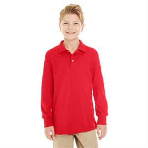 Jerzees Youth 5.6 oz. SpotShield™ Long-Sleeve Jersey Polo