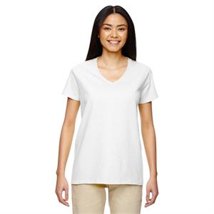 Gildan Ladies&apos; Heavy Cotton™ 5.3 oz. V-Neck T-Shirt