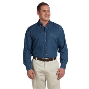 Harriton Men&apos;s 6.5 oz. Long-Sleeve Denim Shirt