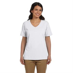 Hanes Ladies&apos; 5.2 oz. Tagless® V-Neck T-Shirt