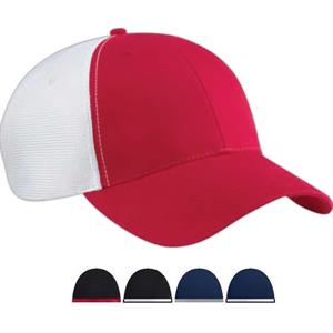 Big Accessories Old School Baseball Cap with Technical Mesh