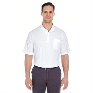 UltraClub Adult Cool &amp; Dry Mesh Pique Polo with Pocket