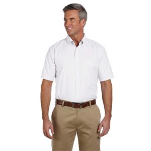 Harriton Men&apos;s Short-Sleeve Oxford with Stain-Release
