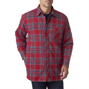 Backpacker Men&apos;s Flannel Shirt Jacket with Quilt Lining