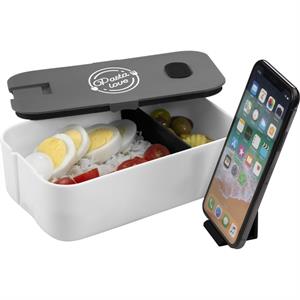2 Compartment Bento Box with Phone Stand