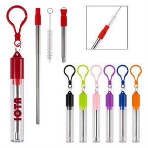 Collapsible Stainless Steel Straw Kit