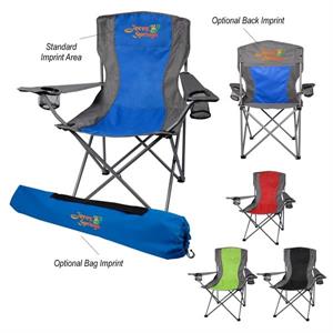 Two-Tone Folding Chair With Carrying Bag