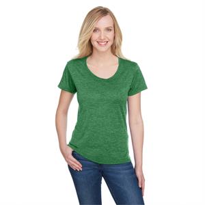 A4 Ladies&apos; Tonal Space-Dye T-Shirt
