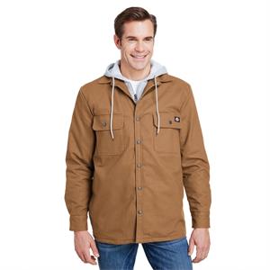 Dickies Men&apos;s Hooded Duck Quilted Shirt Jacket