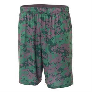 A4 Youth 8&quot; Inseam Printed Camo Performance Shorts