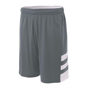 A4 Adult 10&quot; Inseam Reversible Speedway Shorts