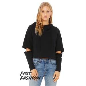 Bella + Canvas FWD Fashion Ladies&apos; Cut Out Hooded Fleece