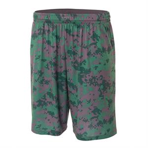 A4 Adult 10&quot; Inseam Printed Camo Performance Shorts