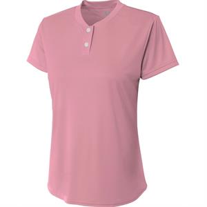 A4 Ladies&apos; Tek 2-Button Henley Shirt