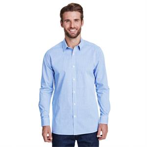 Men&apos;s Microcheck Gingham Long-Sleeve Cotton Shirt