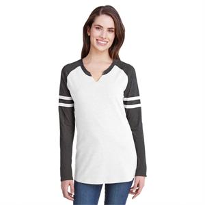 LAT Ladies&apos; Gameday Mash-Up Long Sleeve Fine Jersey T-Shirt