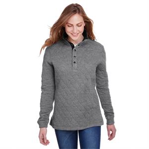 J America Ladies&apos; Quilted Snap Pullover