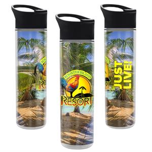 Full Color Wrap 16 Oz. Insulated Bottle With Pop Up Sip Lid
