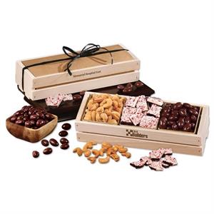 Sweet &amp; Crunchy Assortment in Wooden Crate