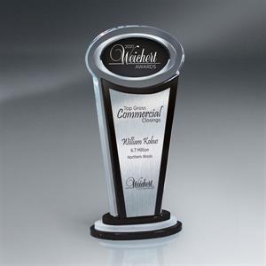 Manhattan Crystal Award with Front Plate