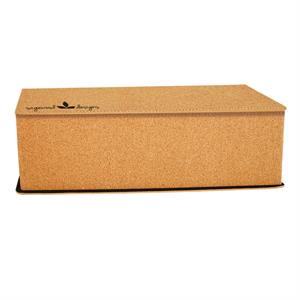 Leatherette Wine Box - Cork/Black