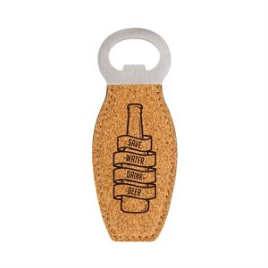 Magnetic Leatherette/Cork Bottle Opener